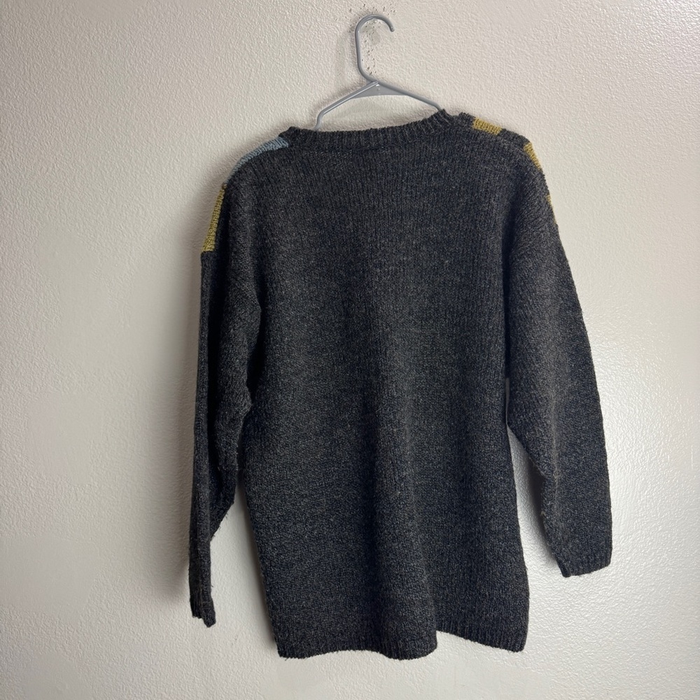 Lisa Belleza Vintage Sweater Floral One Size Patch Work Style - Picture 4 of 7